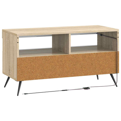 LED tv-meubel Sonoma Eiken Bewerkt hout