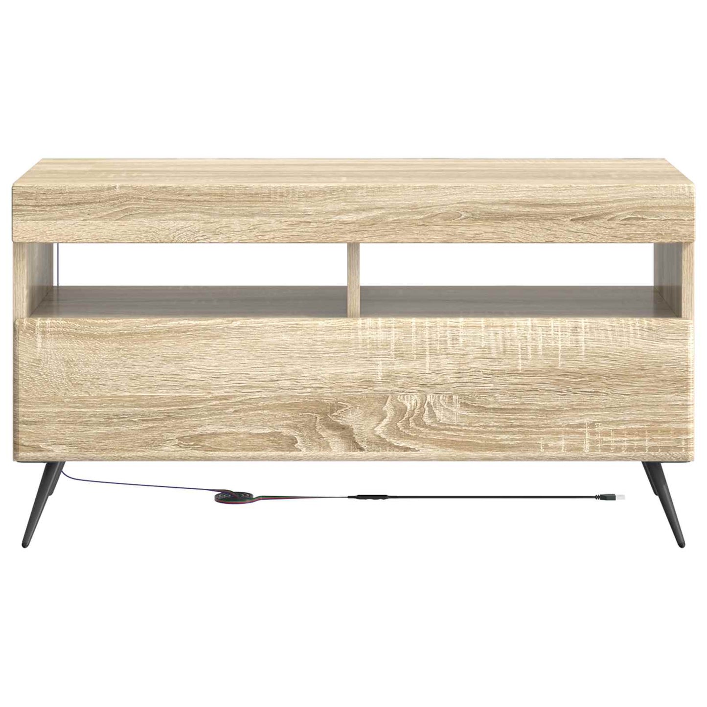 LED tv-meubel Sonoma Eiken Bewerkt hout