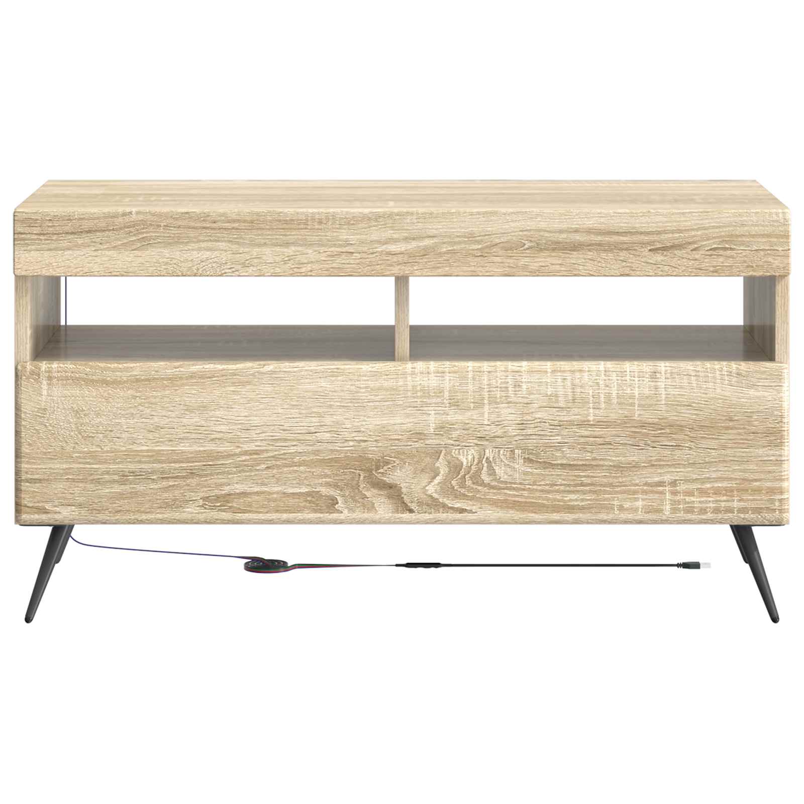 LED tv-meubel Sonoma Eiken Bewerkt hout