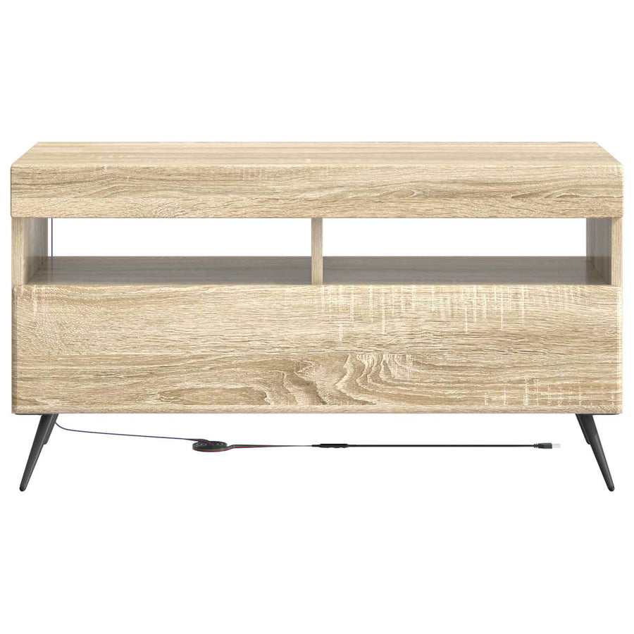 LED tv-meubel Sonoma Eiken Bewerkt hout