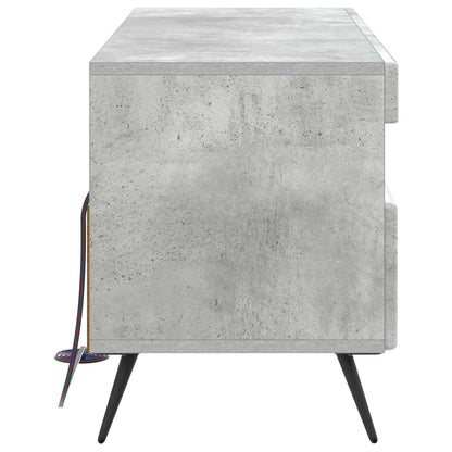 LED tv-meubel Betongrijs Bewerkt hout