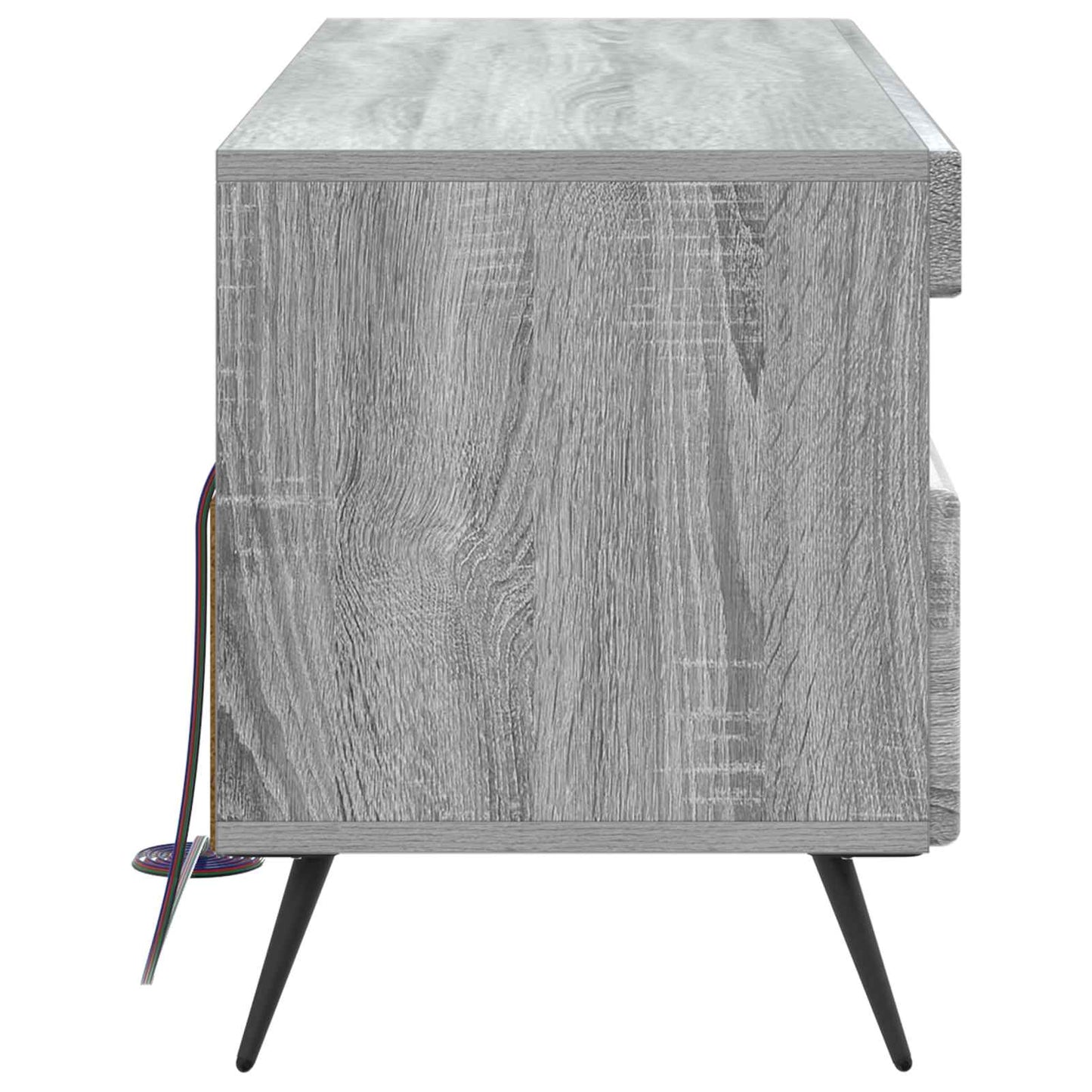 LED tv-meubel Grijs Sonoma Bewerkt hout