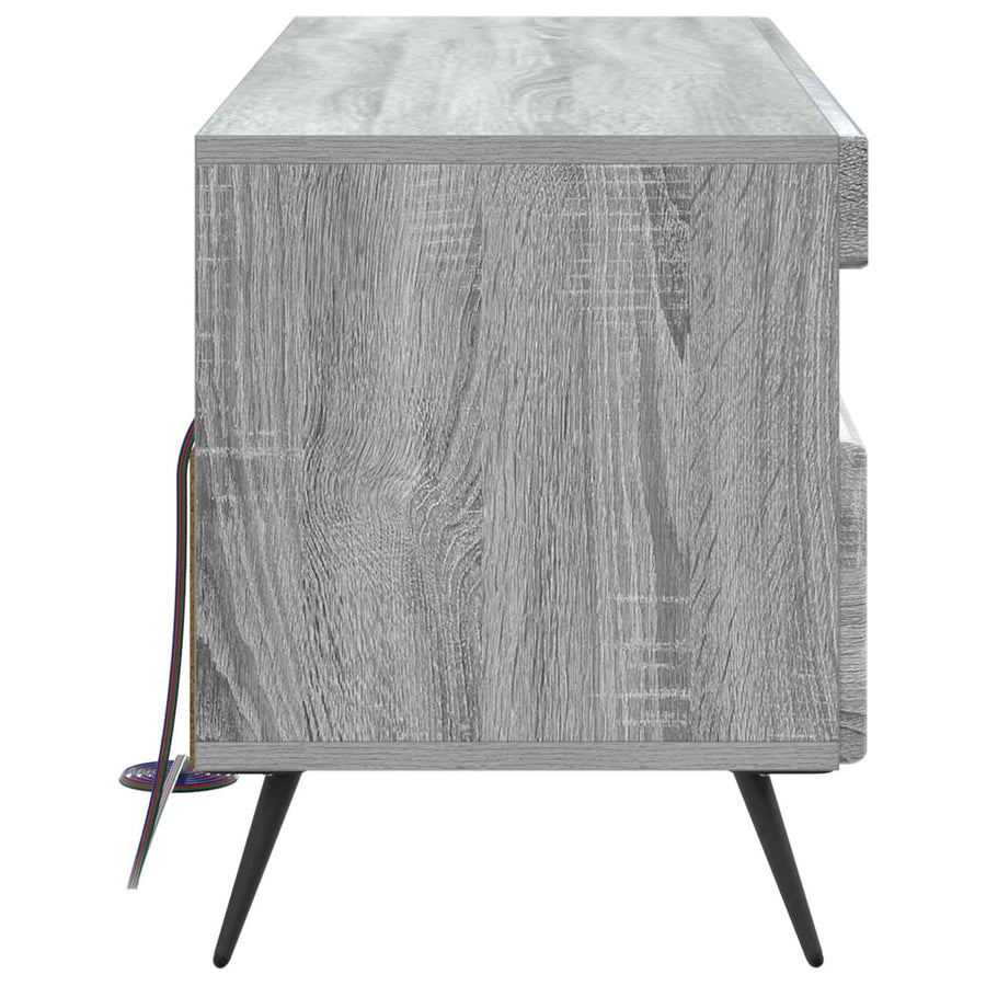 LED tv-meubel Grijs Sonoma Bewerkt hout