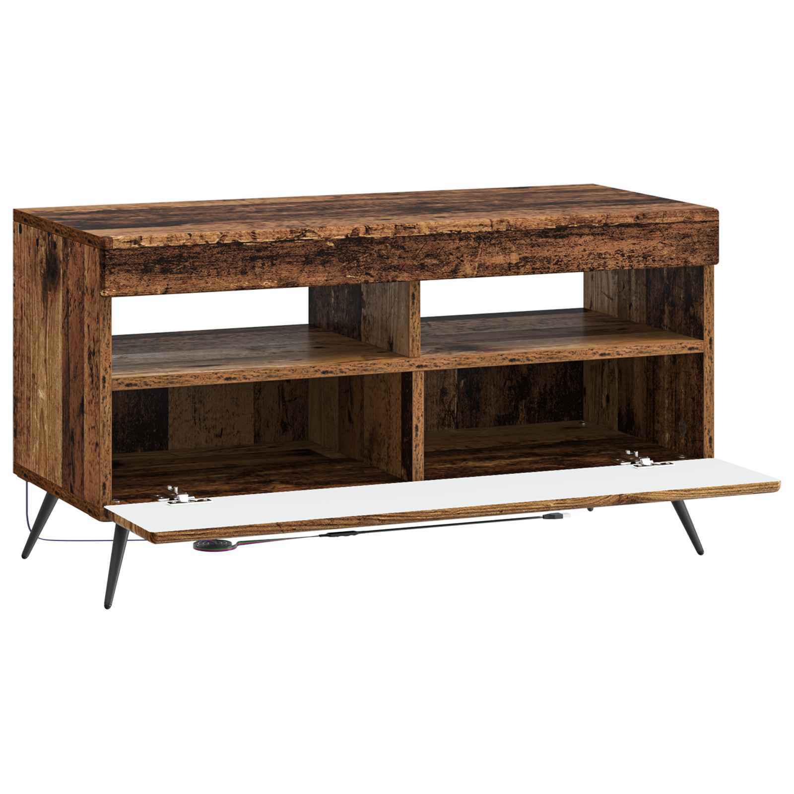LED tv-meubel Oud hout Bewerkt hout