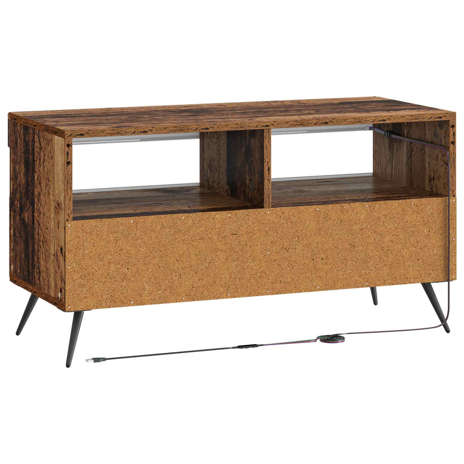 LED tv-meubel Oud hout Bewerkt hout