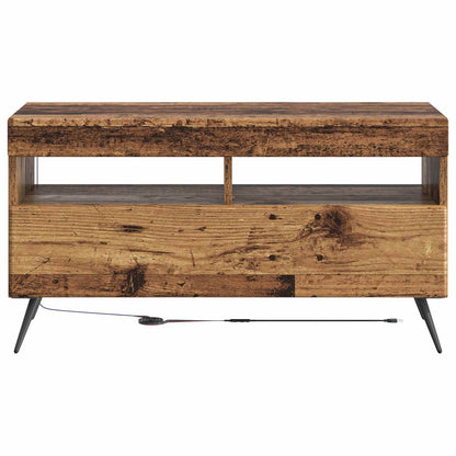 LED tv-meubel Oud hout Bewerkt hout