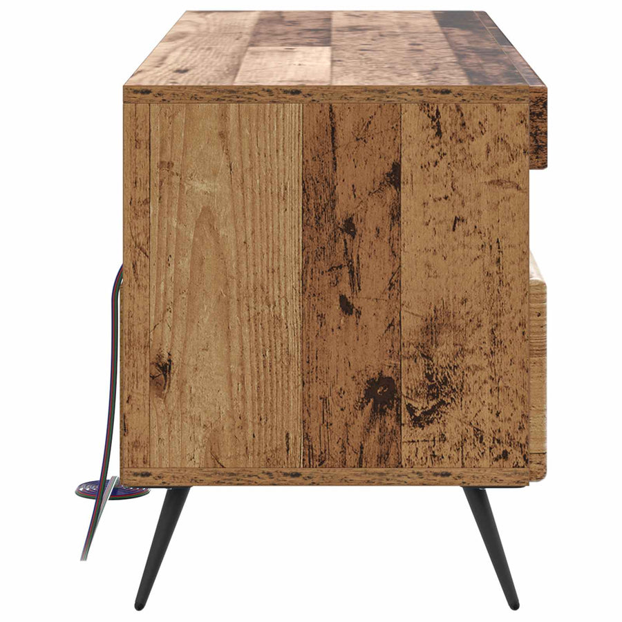 LED tv-meubel Oud hout Bewerkt hout