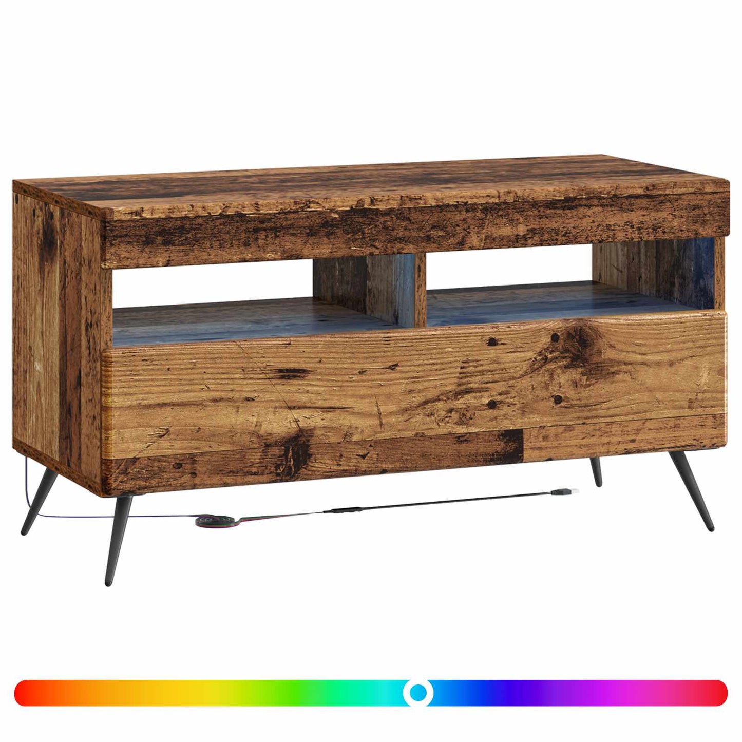 LED tv-meubel Oud hout Bewerkt hout