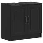 Wastafelkast badkamer 59,5x31,5x59 cm zwart bewerkt hout