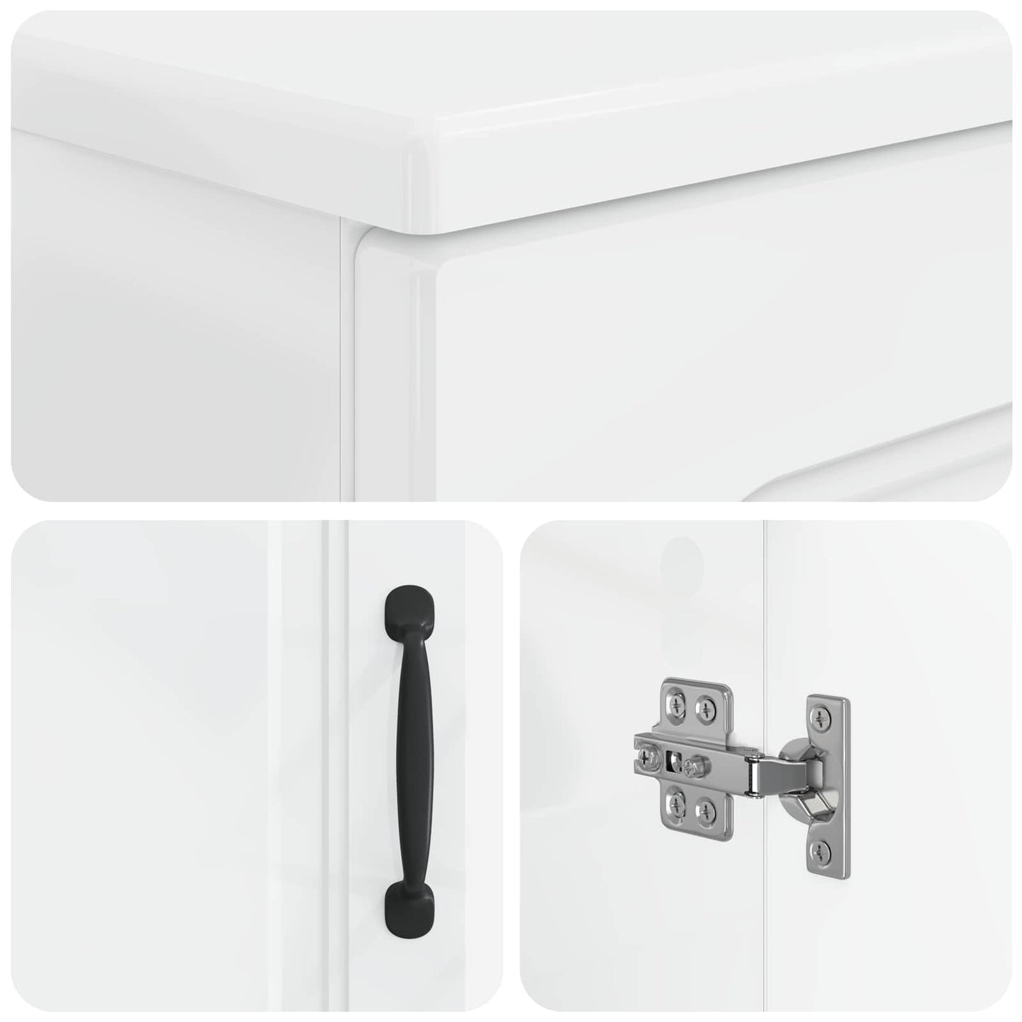 Badkamer wastafelkast UTRECHT Hoogglans Wit 59,5 x 31,5 x 59 cm
