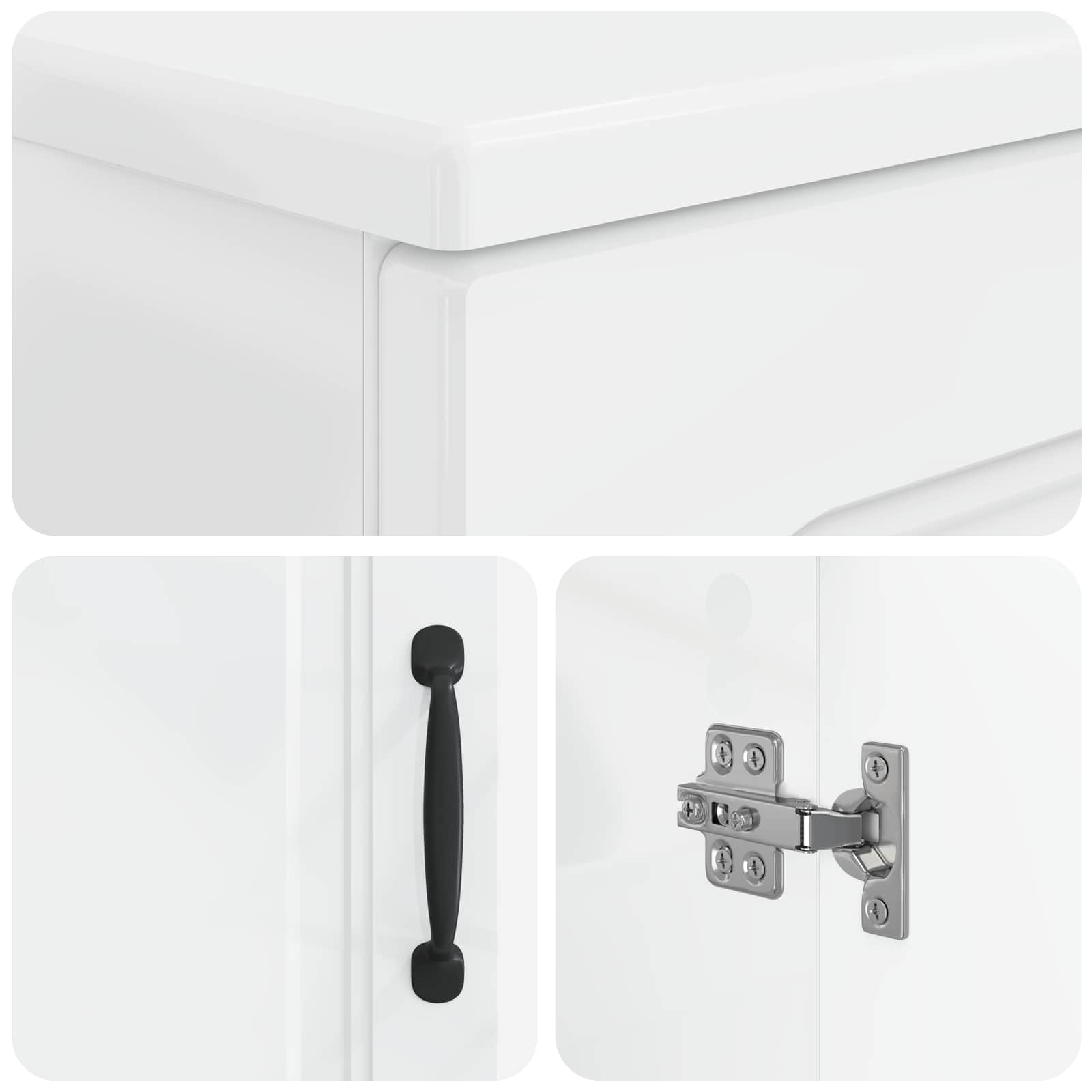 Badkamer wastafelkast UTRECHT Hoogglans Wit 59,5 x 31,5 x 59 cm