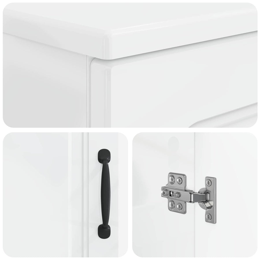 Badkamer wastafelkast UTRECHT Hoogglans Wit 59,5 x 31,5 x 59 cm