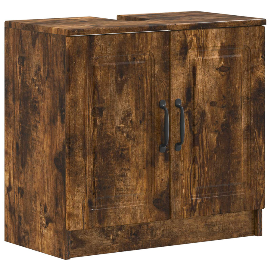 Badkamer wastafelkast UTRECHT Gerookt eiken 59,5 x 31,5 x 59 cm