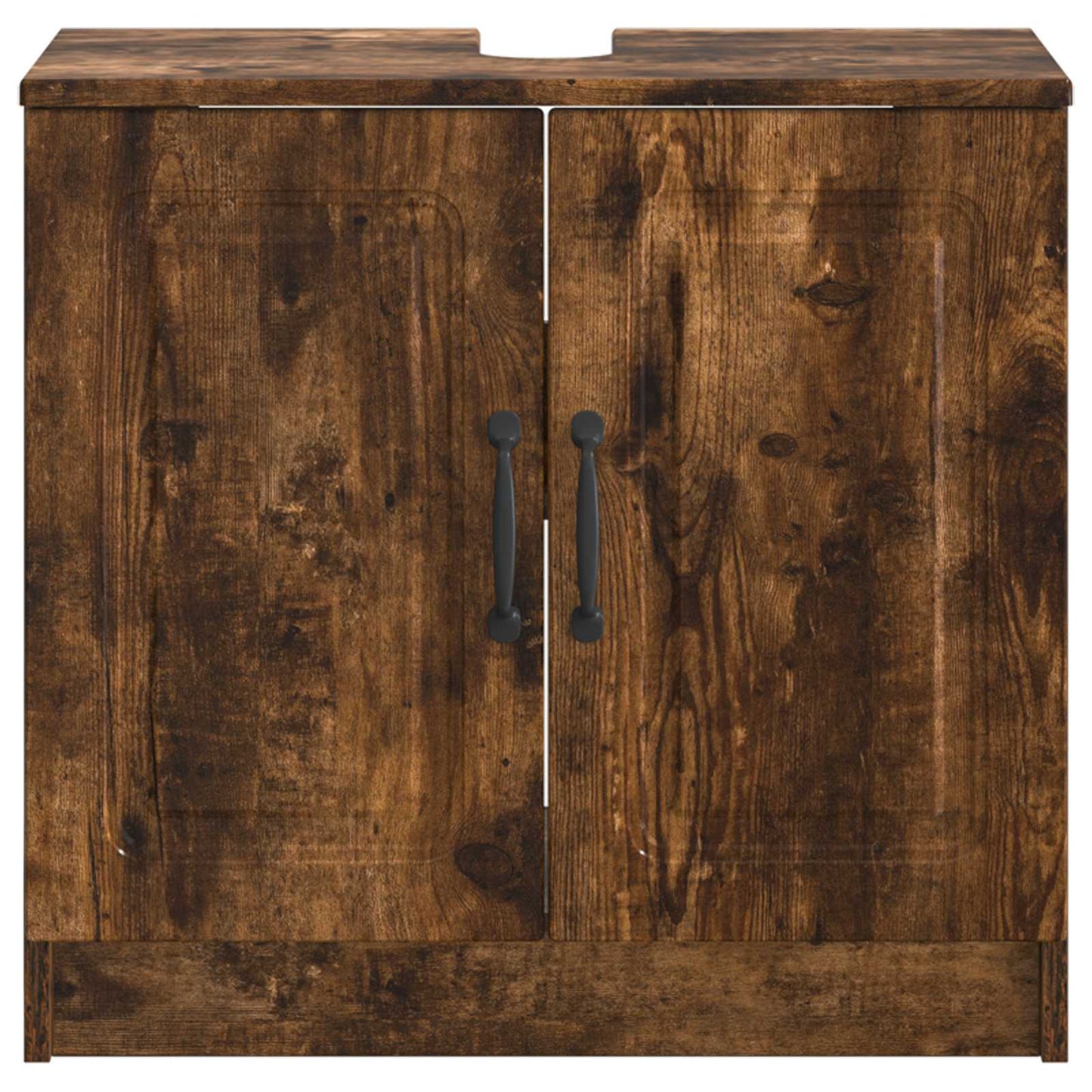 Badkamer wastafelkast UTRECHT Gerookt eiken 59,5 x 31,5 x 59 cm