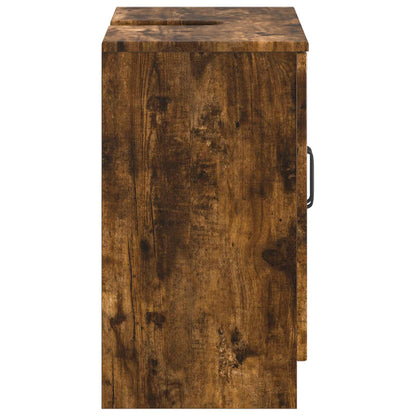 Badkamer wastafelkast UTRECHT Gerookt eiken 59,5 x 31,5 x 59 cm