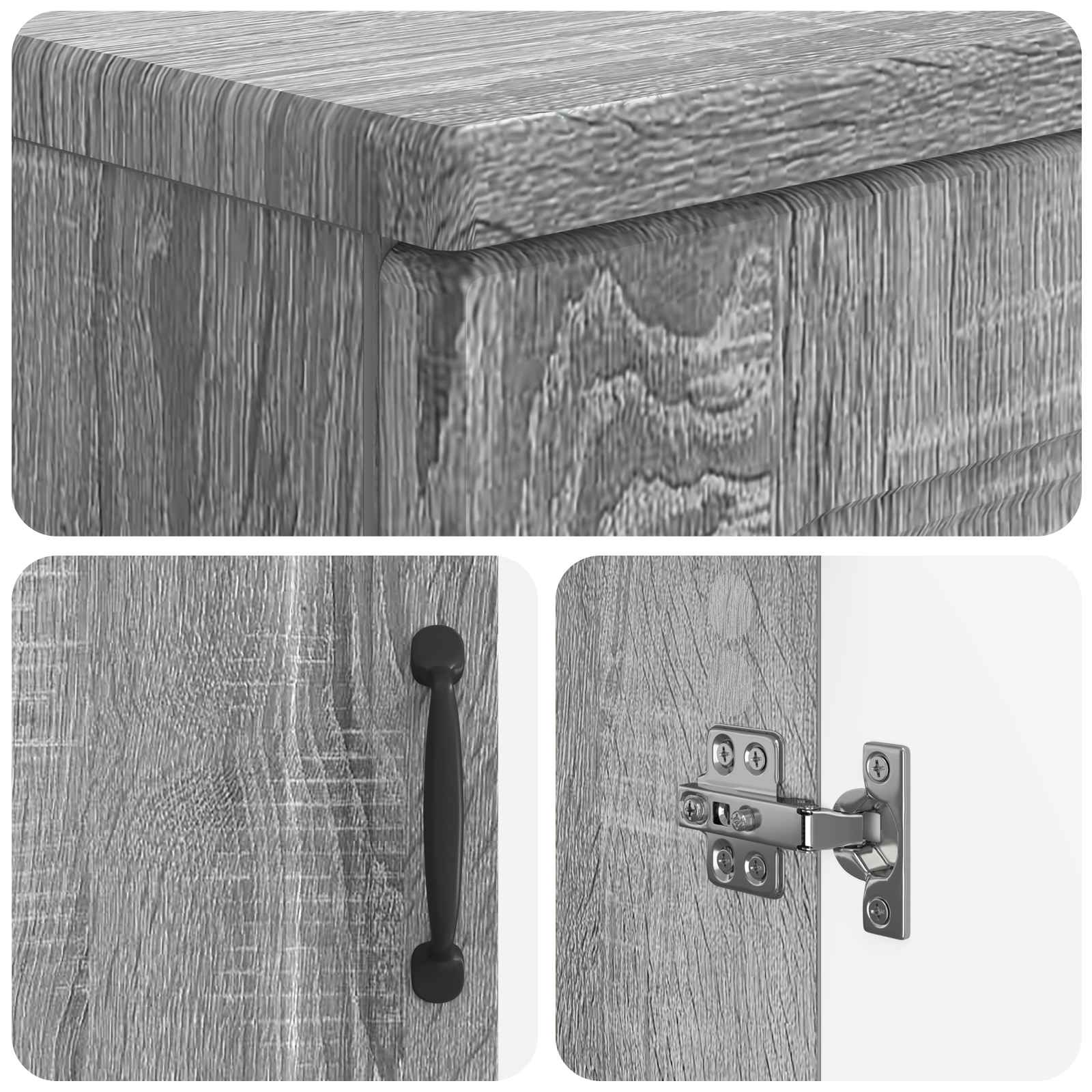 Badkamer wastafelkast UTRECHT Grijs Sonoma 59,5 x 31,5 x 59 cm
