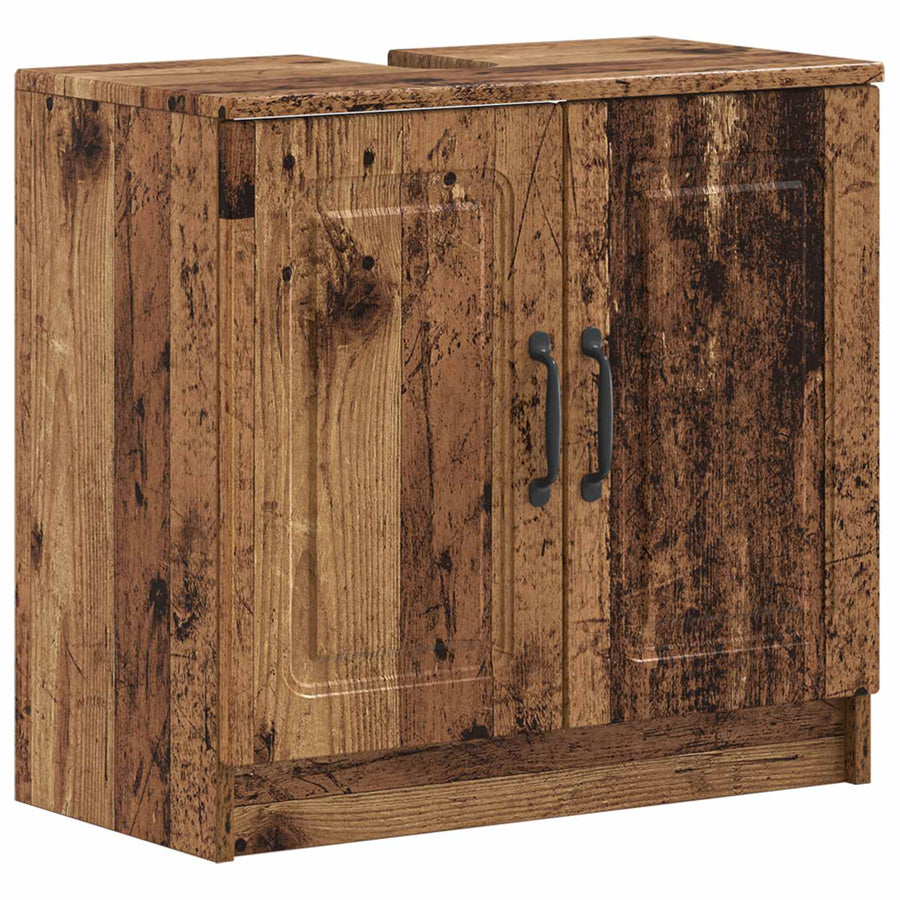 Badkamer wastafelkast UTRECHT Oud hout 59,5 x 31,5 x 59 cm