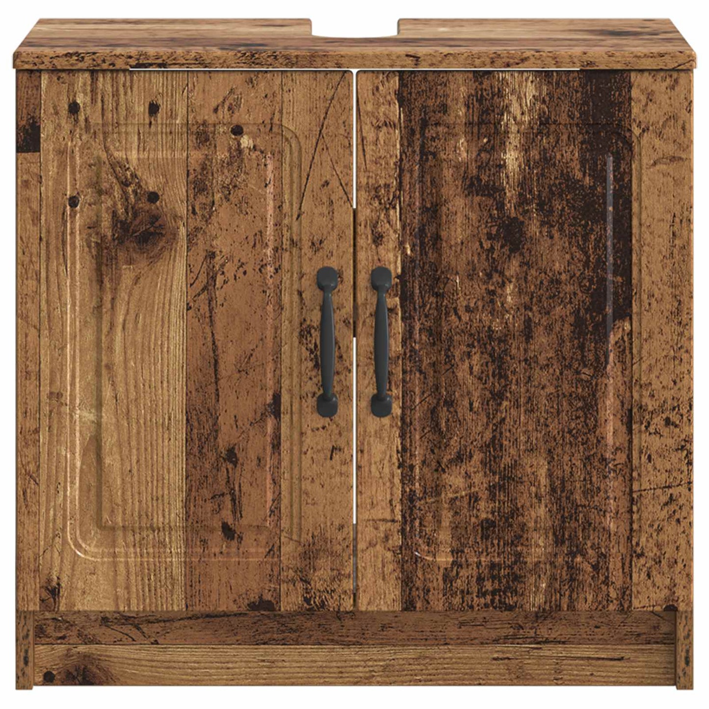 Badkamer wastafelkast UTRECHT Oud hout 59,5 x 31,5 x 59 cm