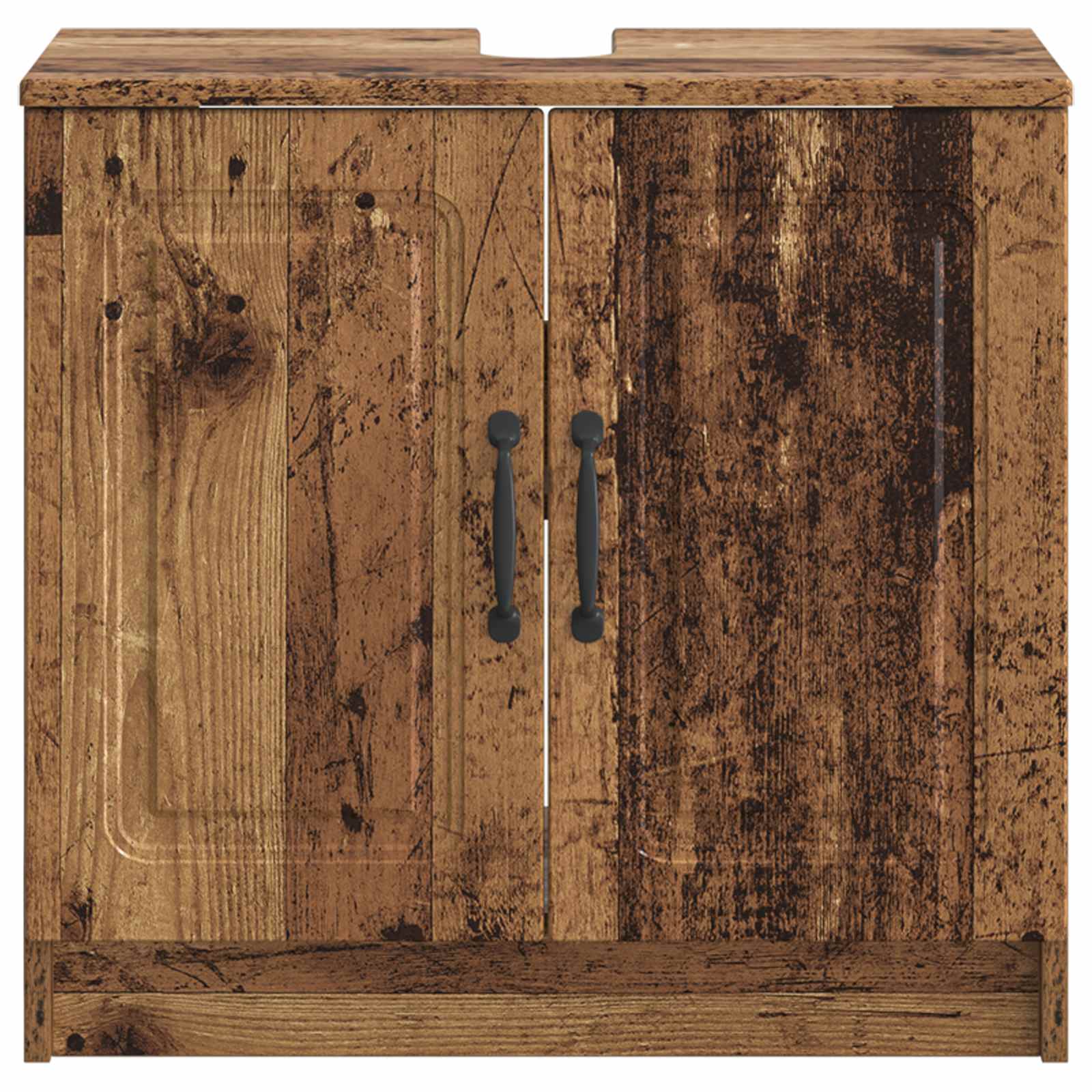Badkamer wastafelkast UTRECHT Oud hout 59,5 x 31,5 x 59 cm