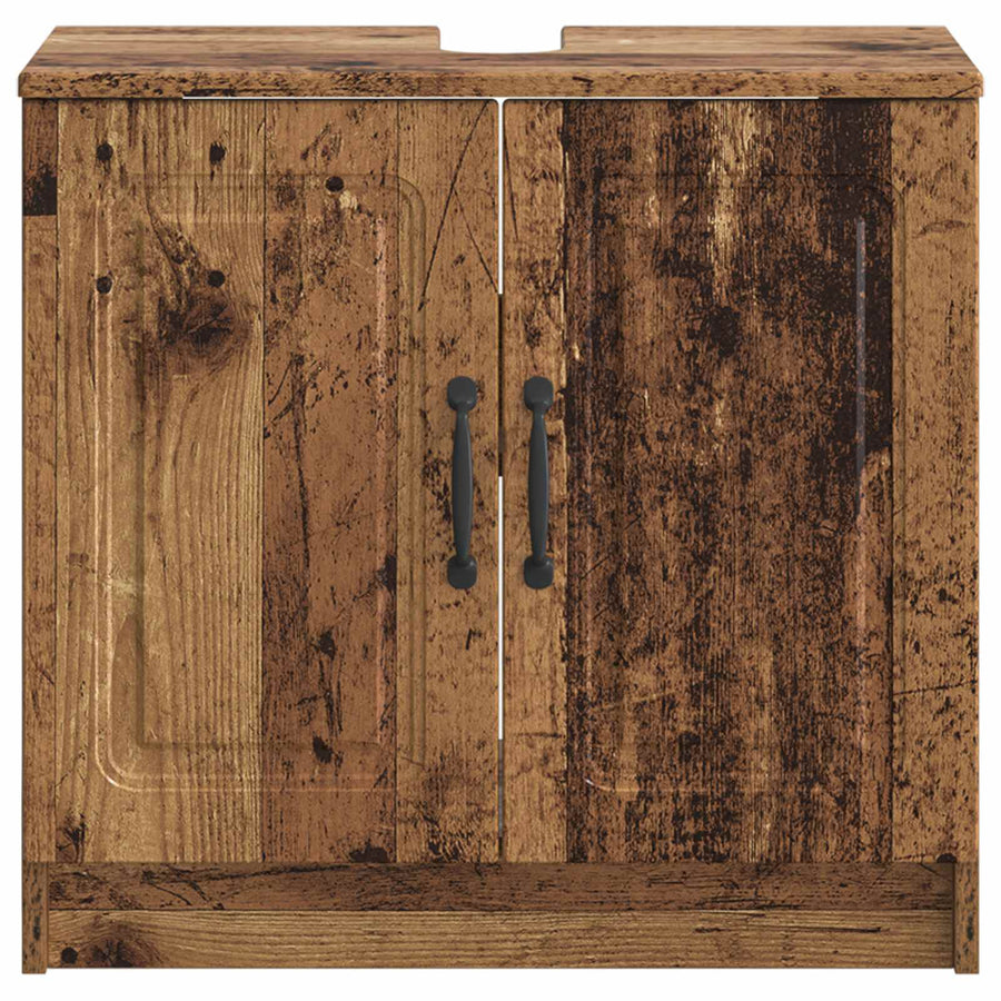 Badkamer wastafelkast UTRECHT Oud hout 59,5 x 31,5 x 59 cm