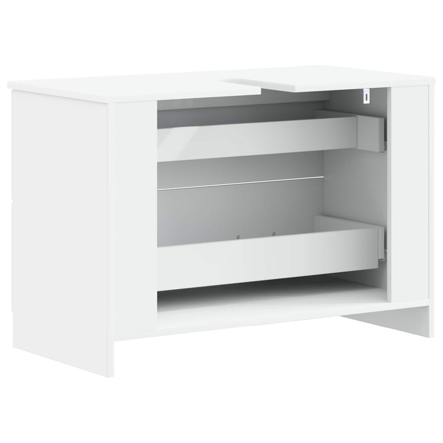 Badkamer wastafelkast UTRECHT Wit 82 x 41 x 56 cm Bewerkt hout
