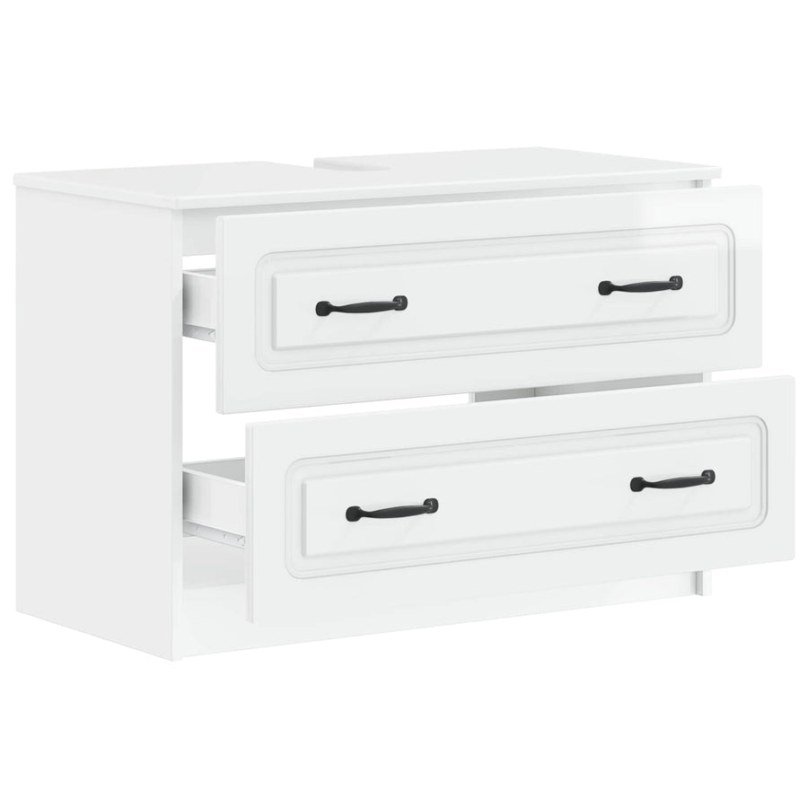 Badkamer wastafelkast UTRECHT Hoogglans Wit 82 x 41 x 56 cm