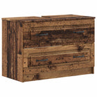 Wastafelkast badkamer 82x41x56 cm oud hout