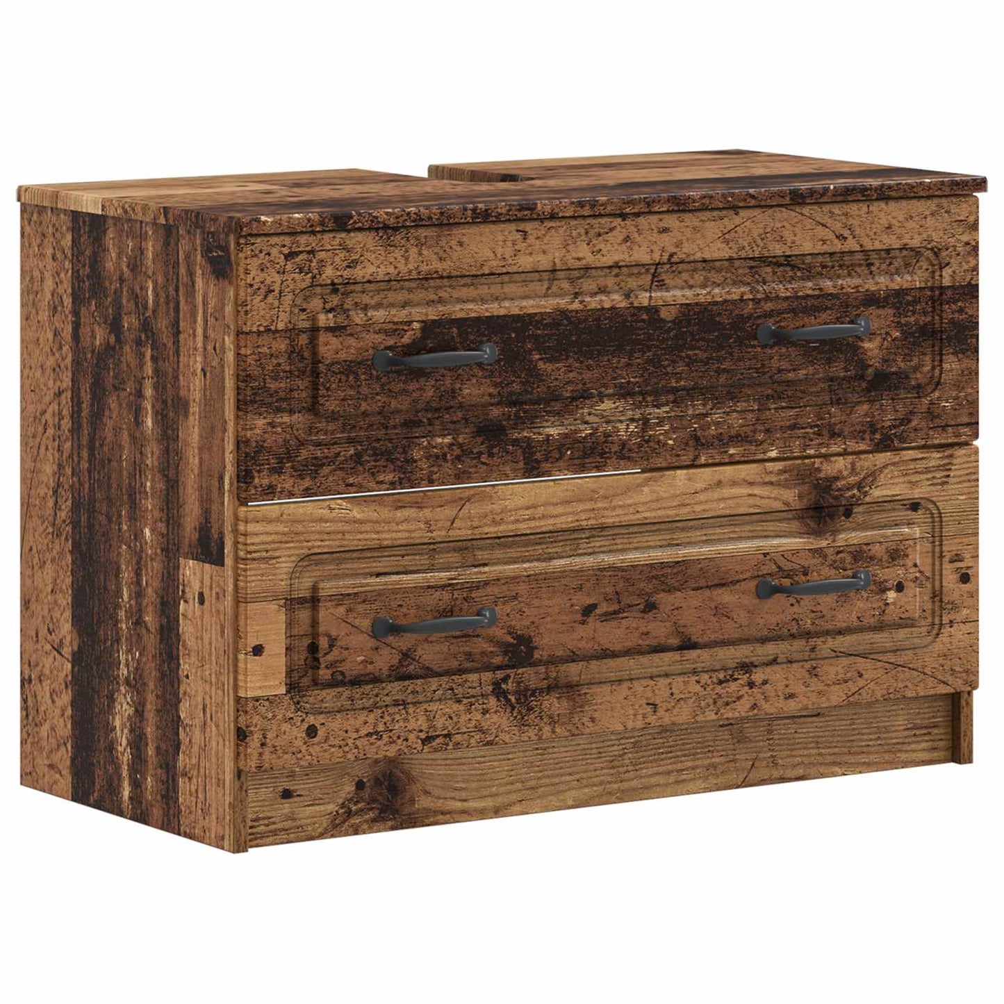 Badkamer wastafelkast UTRECHT Oud hout 82 x 41 x 56 cm