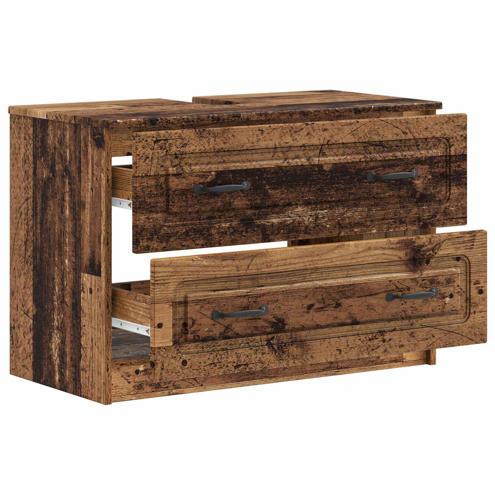Badkamer wastafelkast UTRECHT Oud hout 82 x 41 x 56 cm