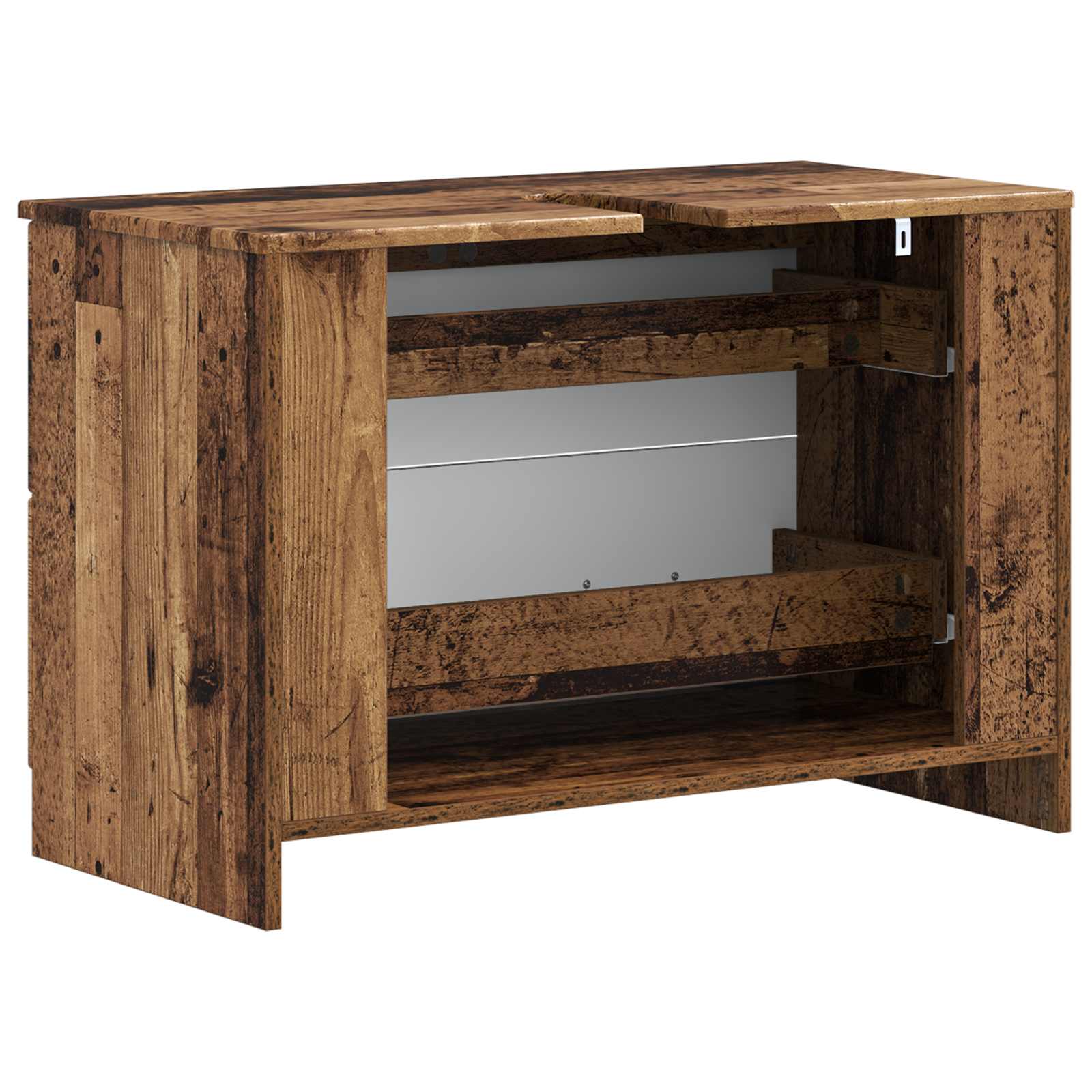 Badkamer wastafelkast UTRECHT Oud hout 82 x 41 x 56 cm