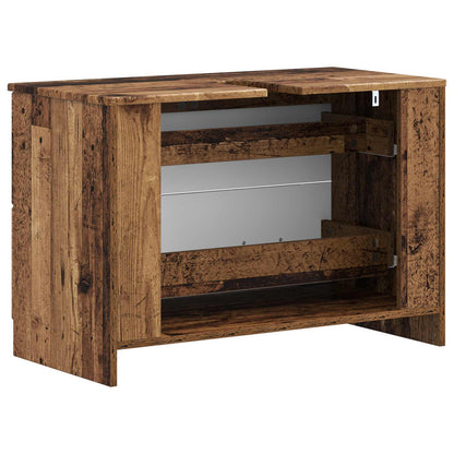 Badkamer wastafelkast UTRECHT Oud hout 82 x 41 x 56 cm