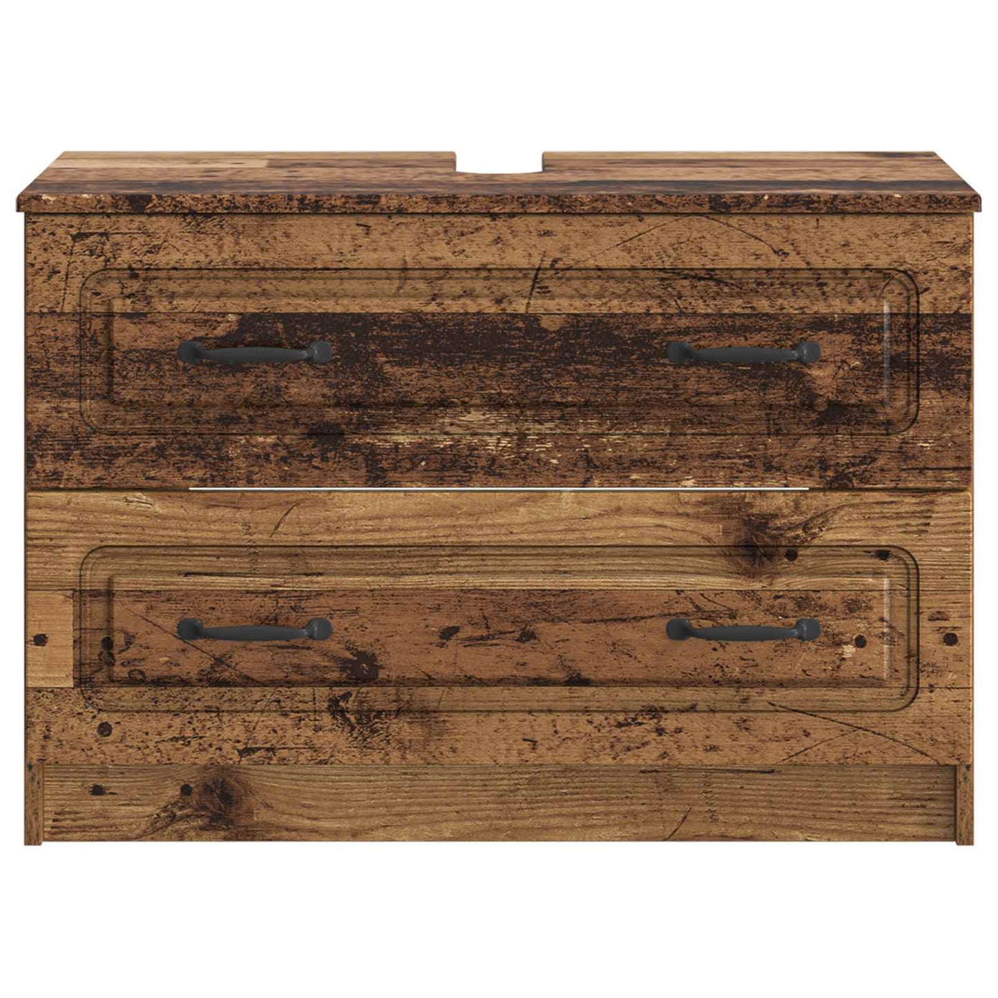 Badkamer wastafelkast UTRECHT Oud hout 82 x 41 x 56 cm