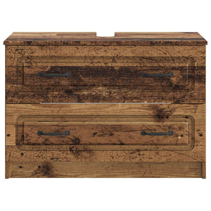 Badkamer wastafelkast UTRECHT Oud hout 82 x 41 x 56 cm