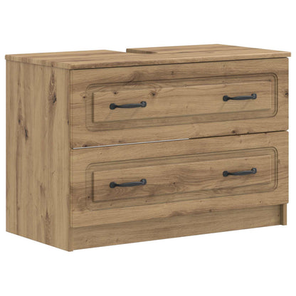 Badkamer wastafelkast UTRECHT Artisanaal eiken 82 x 41 x 56 cm