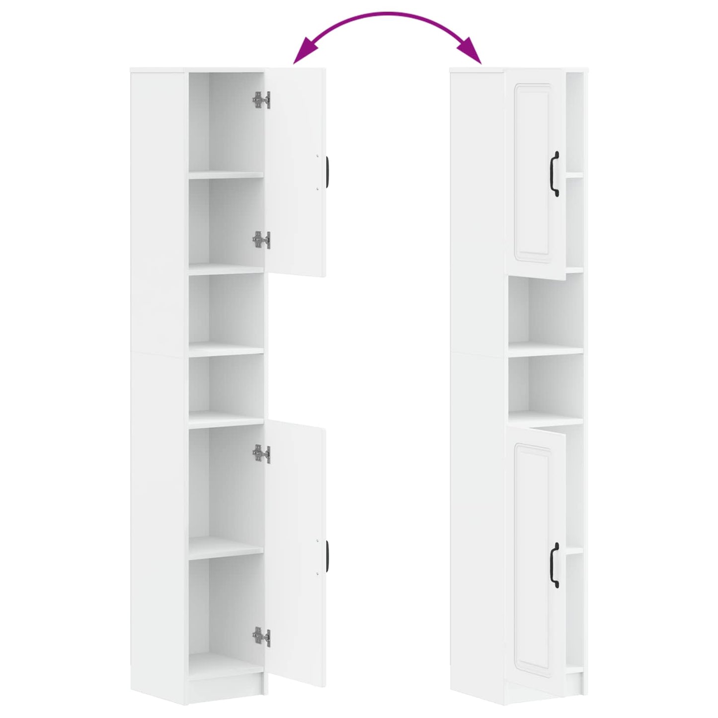 Badkamerkast met Open Plank UTRECHT Wit 30 x 31 x 187 cm