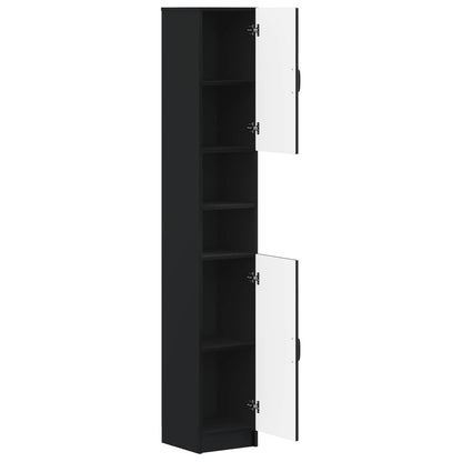 Badkamerkast met Open Plank UTRECHT Zwart 30 x 31 x 187 cm