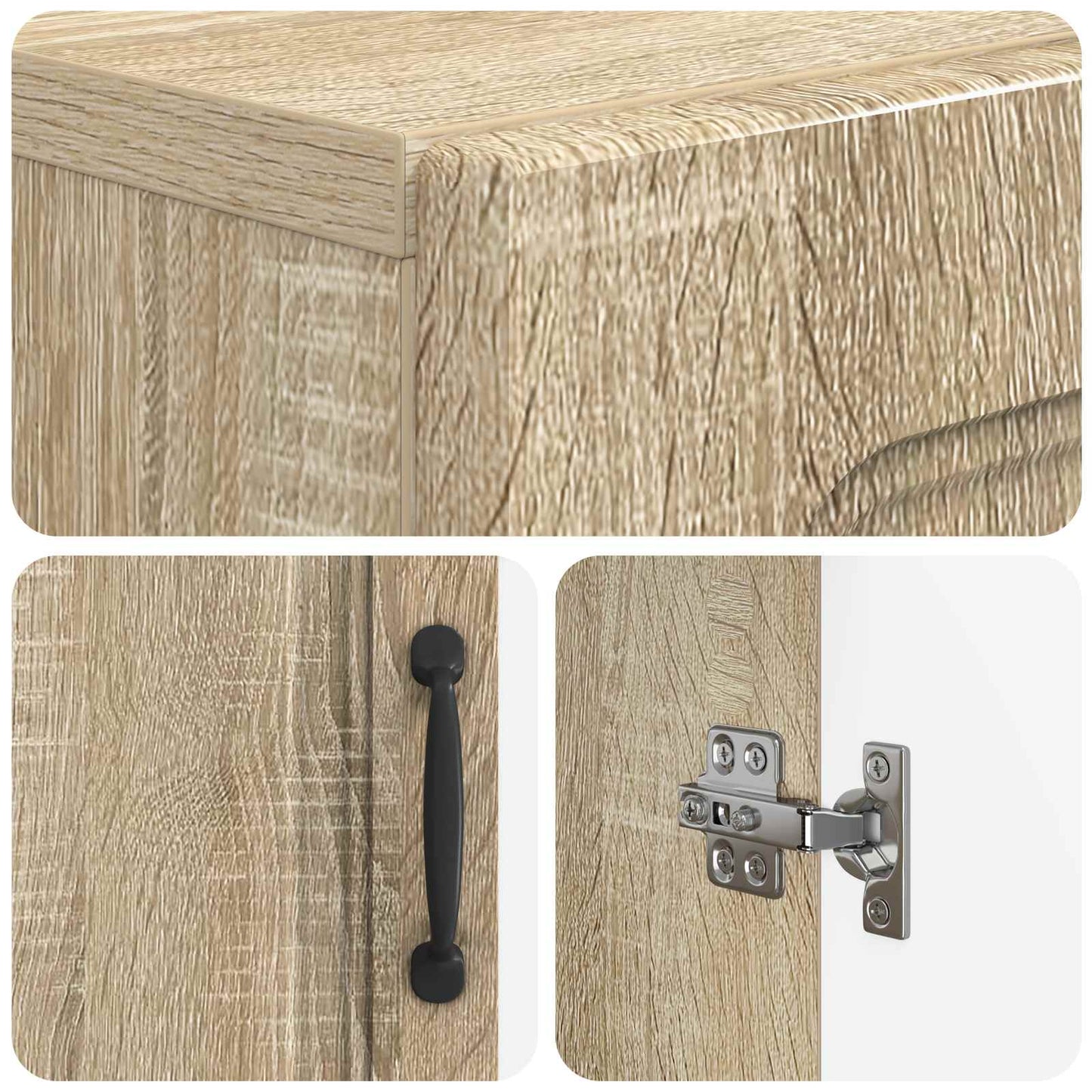 Badkamerkast met Open Plank UTRECHT Sonoma Eiken