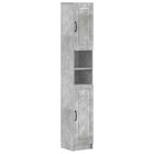 Badkamerkast 30x31x187 cm betongrijs met open plank