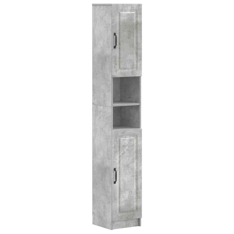 Badkamerkast met Open Plank UTRECHT Betongrijs 30 x 31 x 187 cm