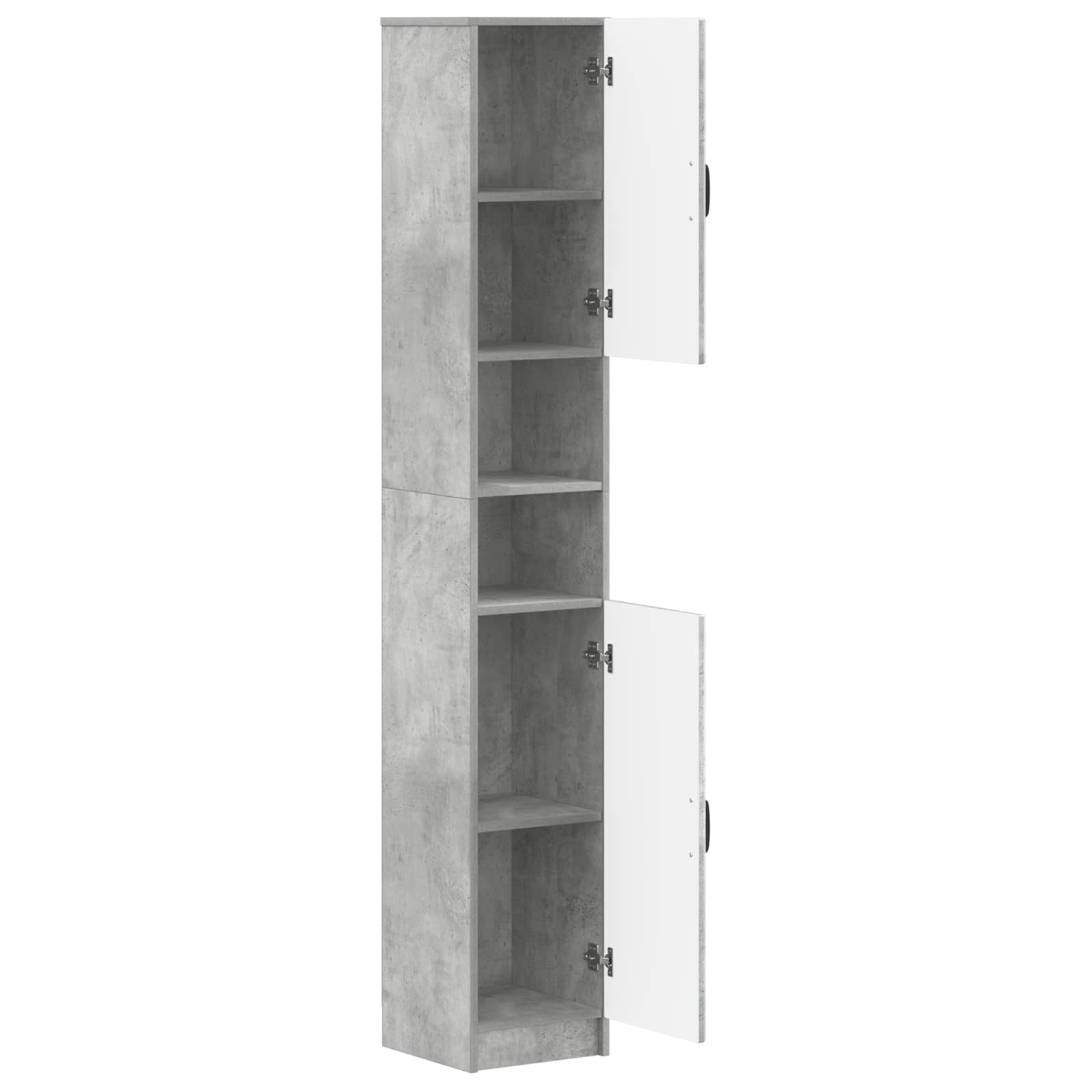 Badkamerkast met Open Plank UTRECHT Betongrijs 30 x 31 x 187 cm