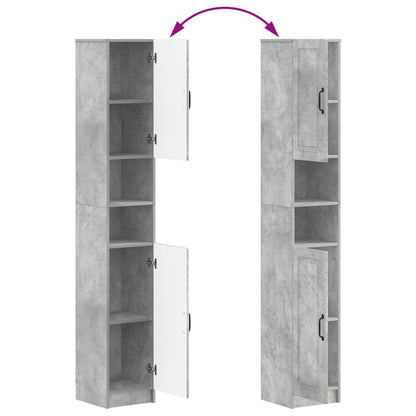 Badkamerkast met Open Plank UTRECHT Betongrijs 30 x 31 x 187 cm