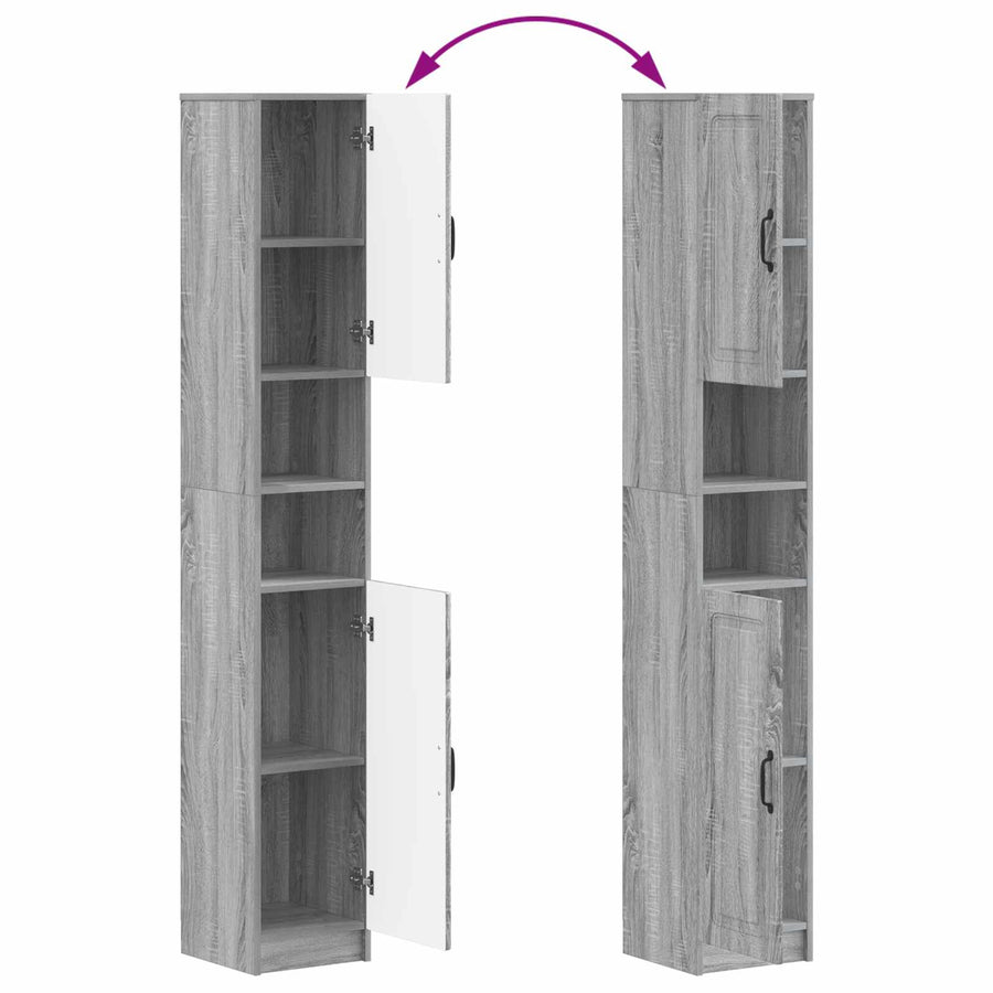 Badkamerkast met Open Plank UTRECHT Grijs Sonoma