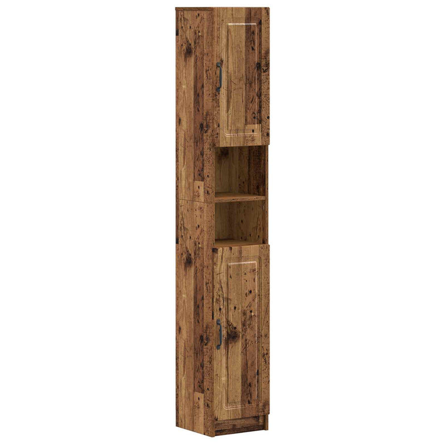 Badkamerkast met Open Plank UTRECHT Oud hout 30 x 31 x 187 cm