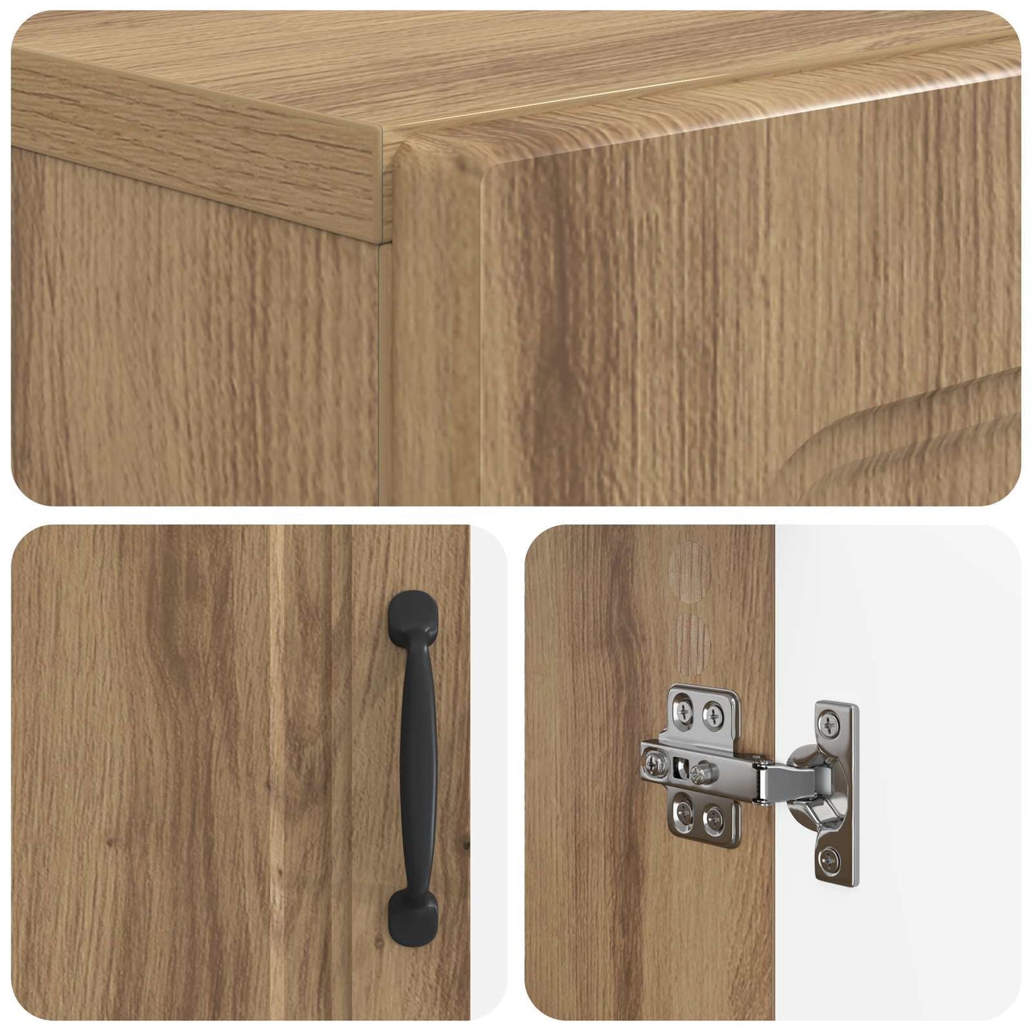 Badkamerkast met Open Plank UTRECHT Artisanaal eiken