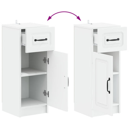 Badkamer Opbergkast UTRECHT Wit 30 x 31 x 77 cm Bewerkt hout