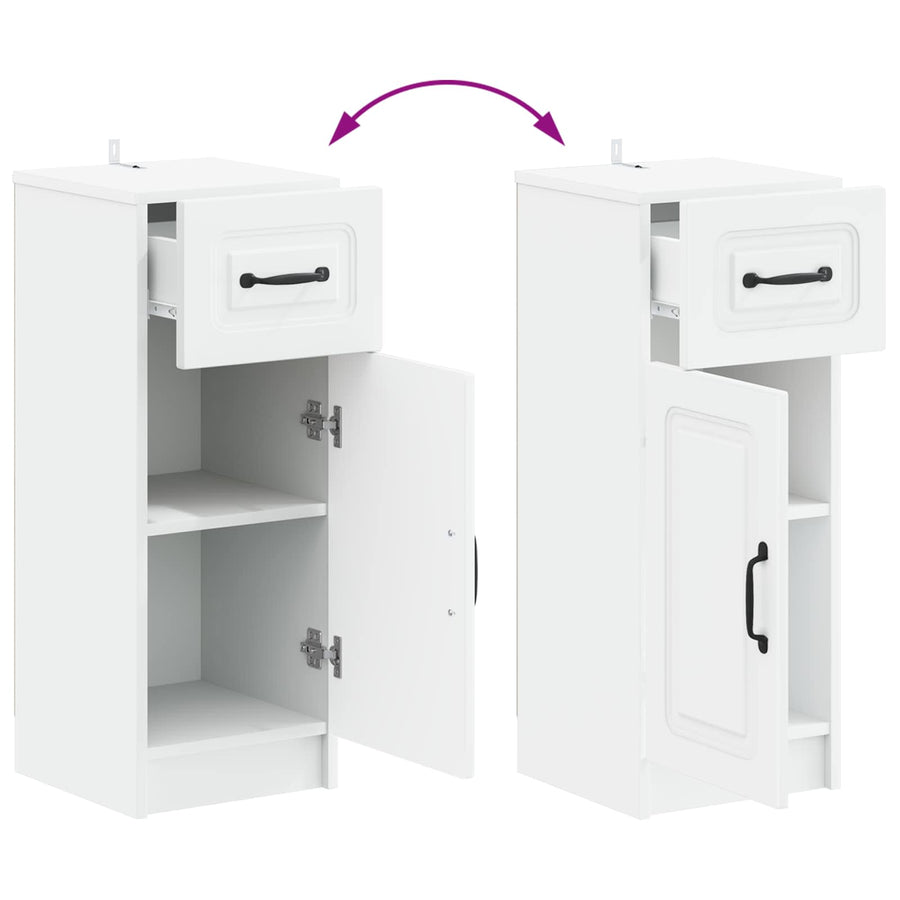 Badkamer Opbergkast UTRECHT Wit 30 x 31 x 77 cm Bewerkt hout