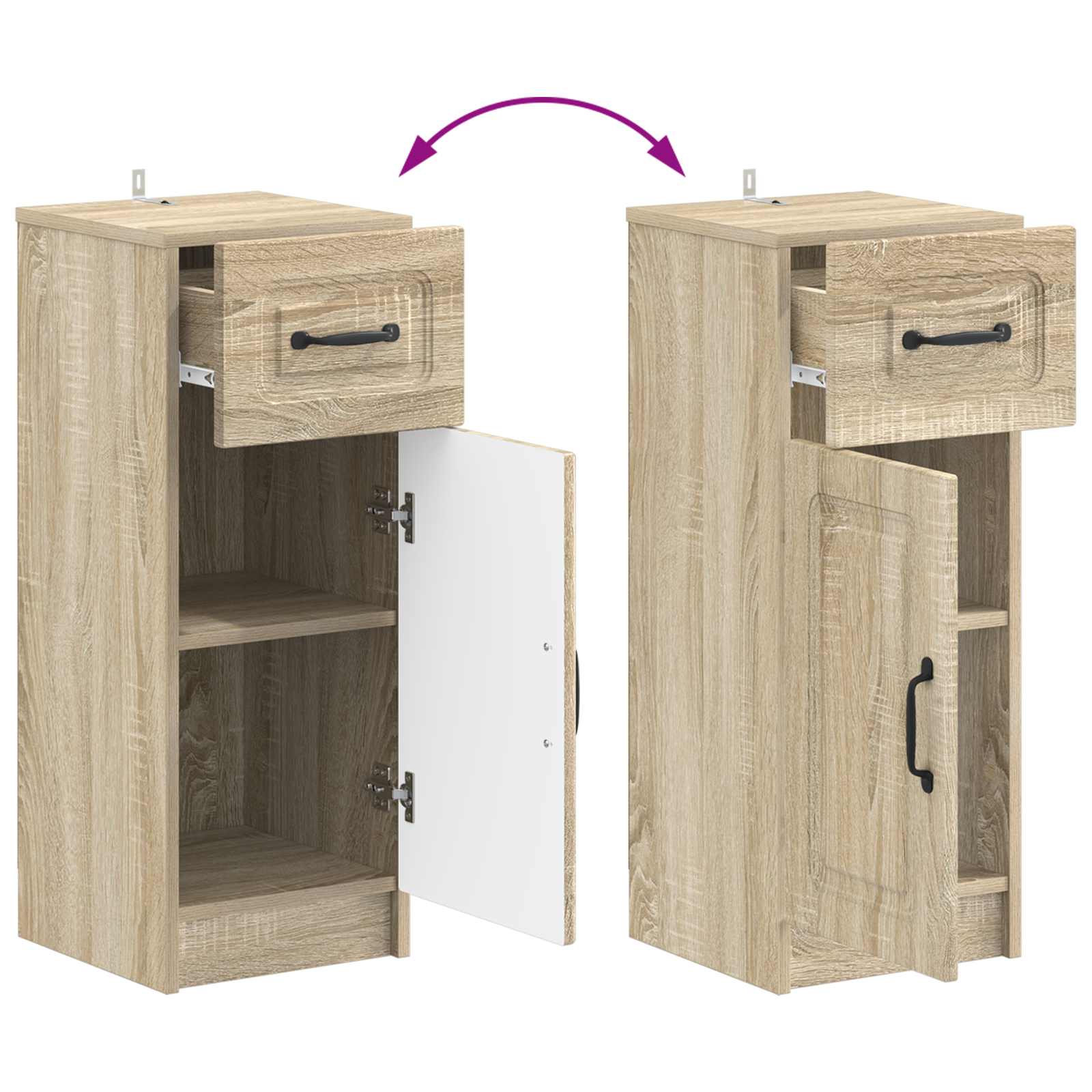 Badkamer Opbergkast UTRECHT Sonoma Eiken 30 x 31 x 77 cm