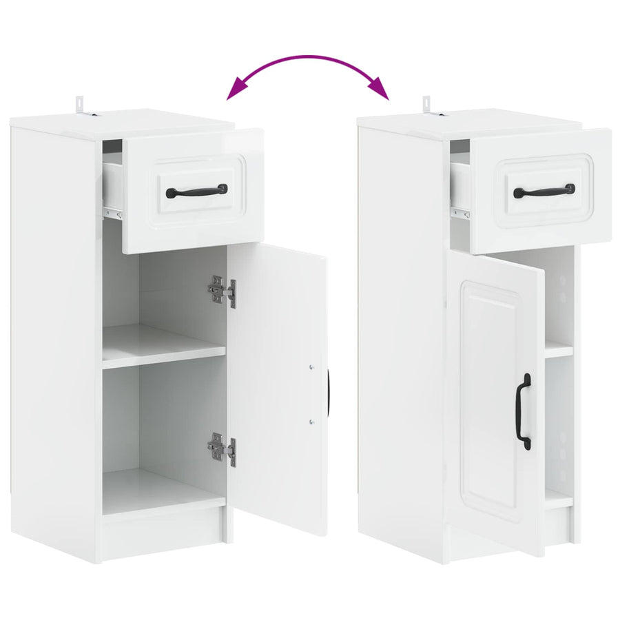 Badkamer Opbergkast UTRECHT Hoogglans Wit 30 x 31 x 77 cm