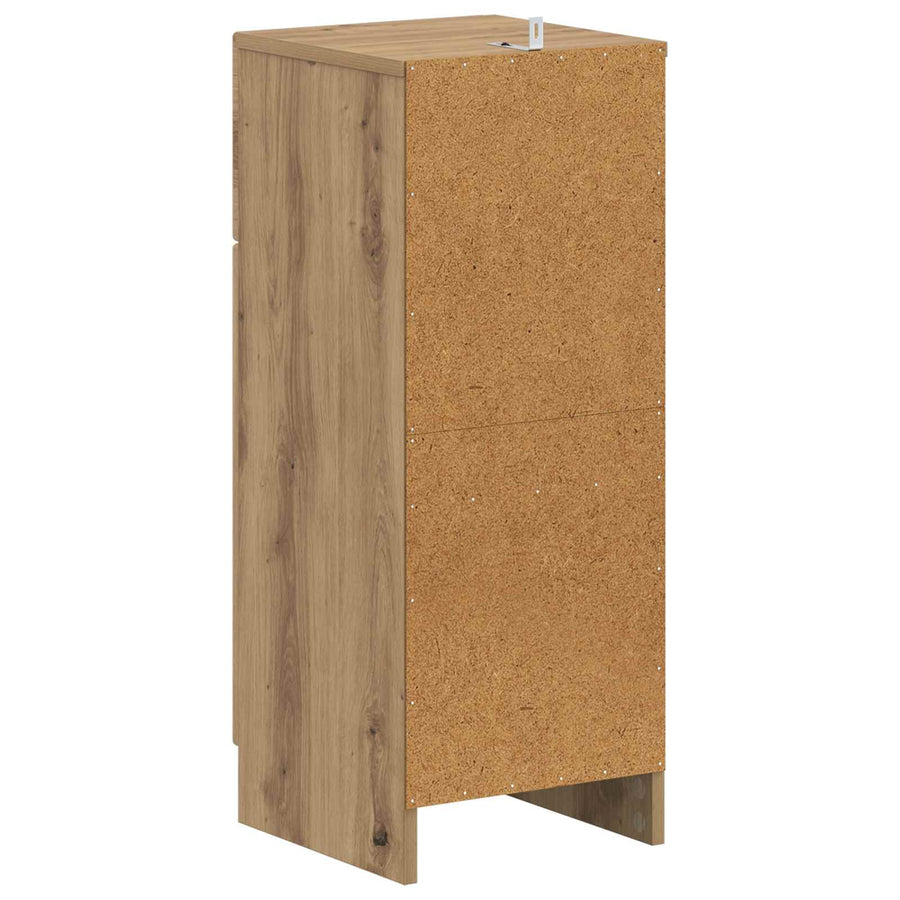 Badkamer Opbergkast UTRECHT Artisanaal eiken 30 x 31 x 77 cm