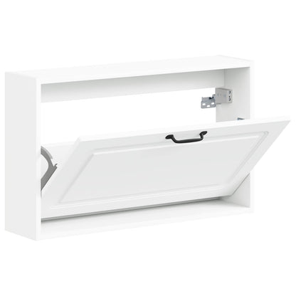 Wandgemonteerde Schoenkast UTRECHT 71 x 17 x 43 cm Bewerkt hout